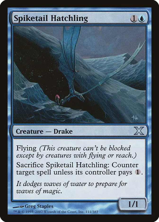 Spiketail Hatchling • Creature — Drake (Tenth Edition) - MTG Assist