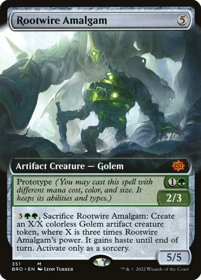 Rootwire Amalgam • Artifact Creature — Golem (The Brothers' War) MTG