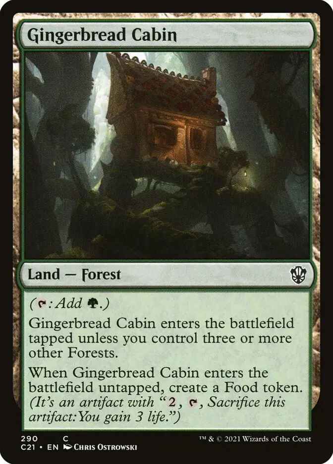 Gingerbread Cabin • Land — Forest 2021) MTG Assist