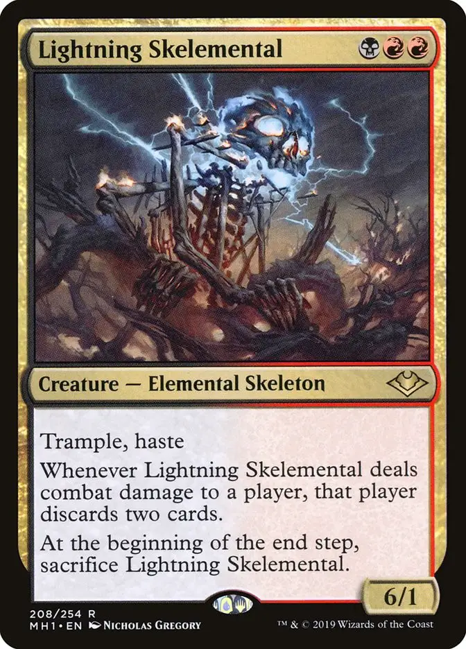 Lightning Skelemental • Creature — Elemental Skeleton
