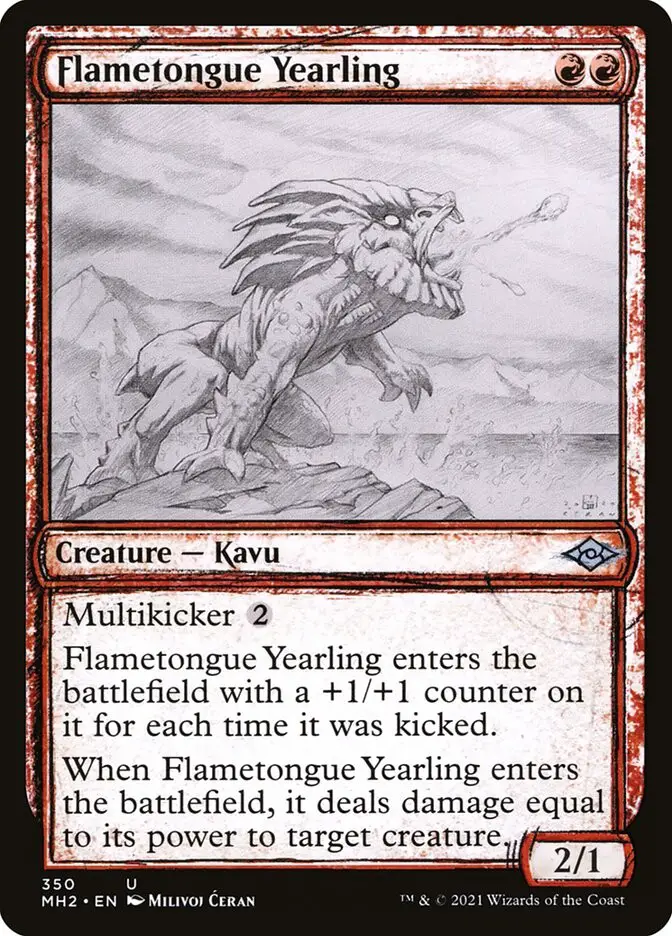 Flametongue Yearling • Creature — Kavu (Modern Horizons 2) MTG Assist