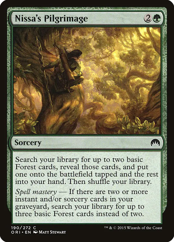 Nissa's Pilgrimage • Sorcery (Magic Origins) MTG Assist