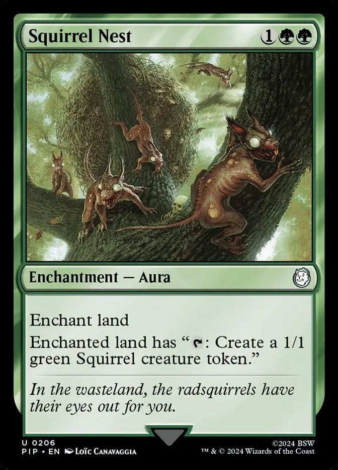 Squirrel Nest • Enchantment — Aura (Fallout) MTG Assist