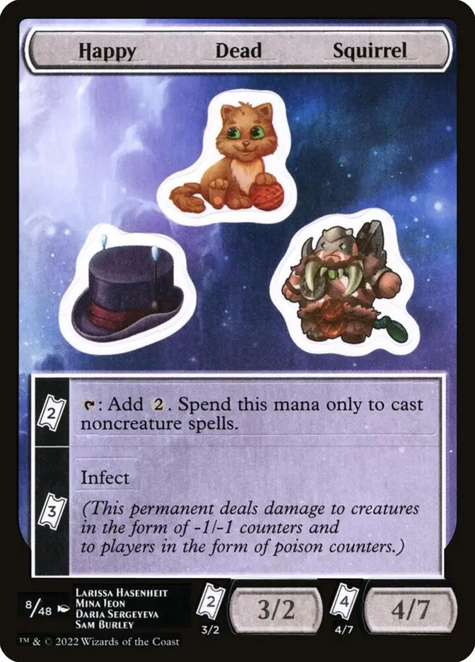 Happy Dead Squirrel • Stickers (Unfinity Sticker Sheets) MTG Assist