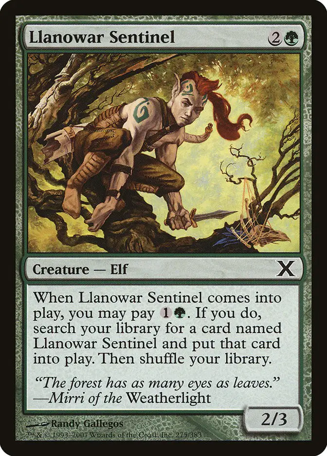 Llanowar Sentinel (Tenth Edition)