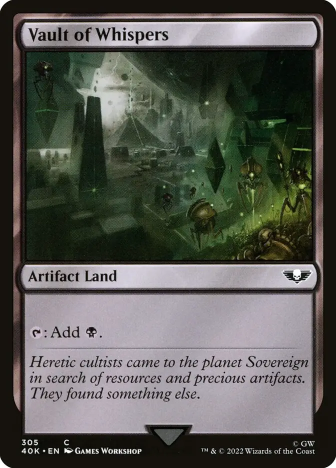 Vault of Whispers • Artifact Land (Warhammer 40,000 Commander) MTG Assist