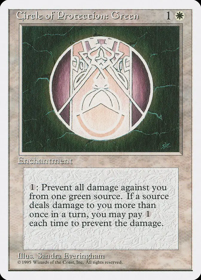Circle of Protection  Green (Fourth Edition)