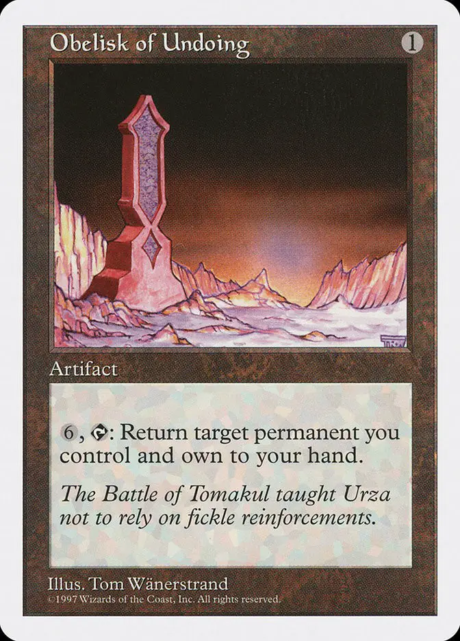 Obelisk of Undoing (Fifth Edition)