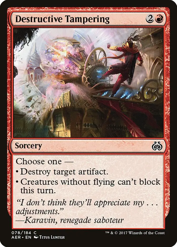 Destructive Tampering (Aether Revolt)