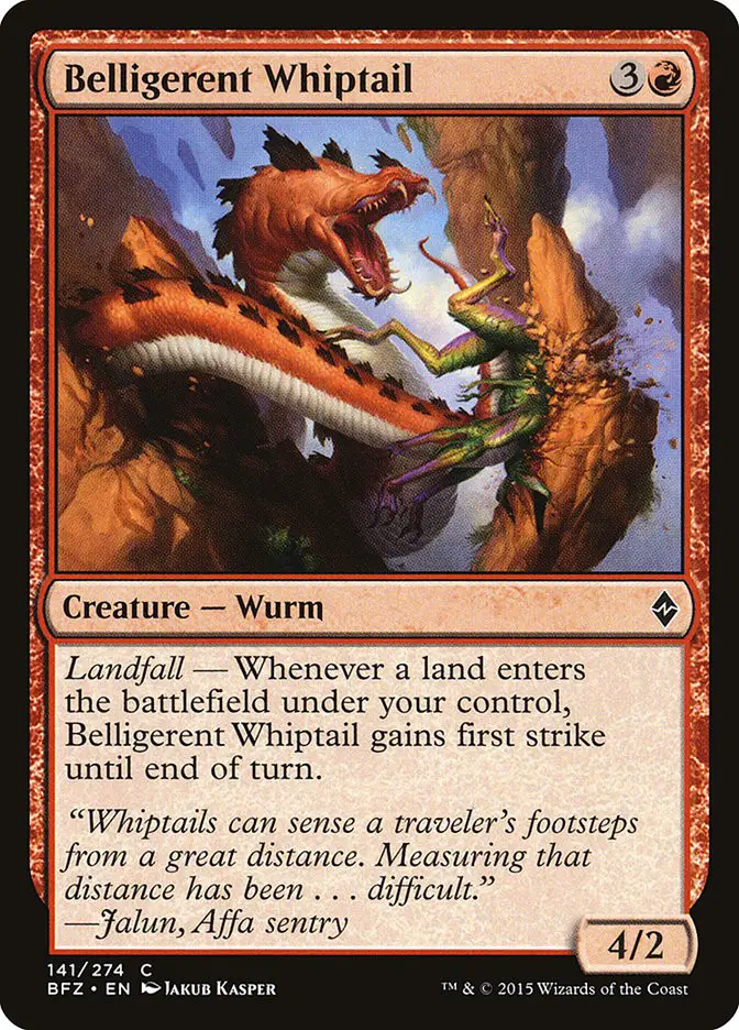 Belligerent Whiptail (Battle for Zendikar)