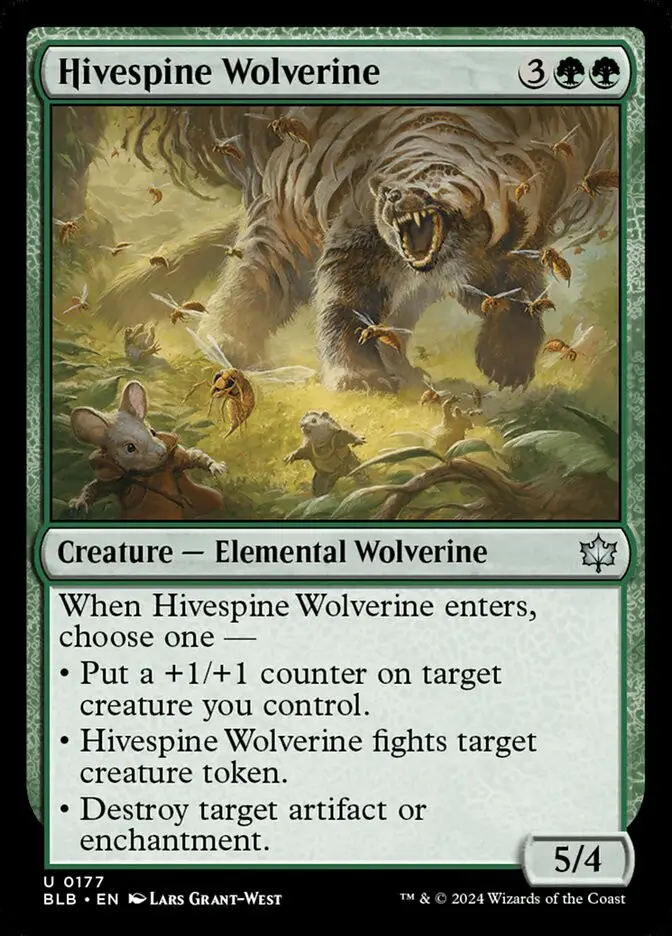 Hivespine Wolverine (Bloomburrow)