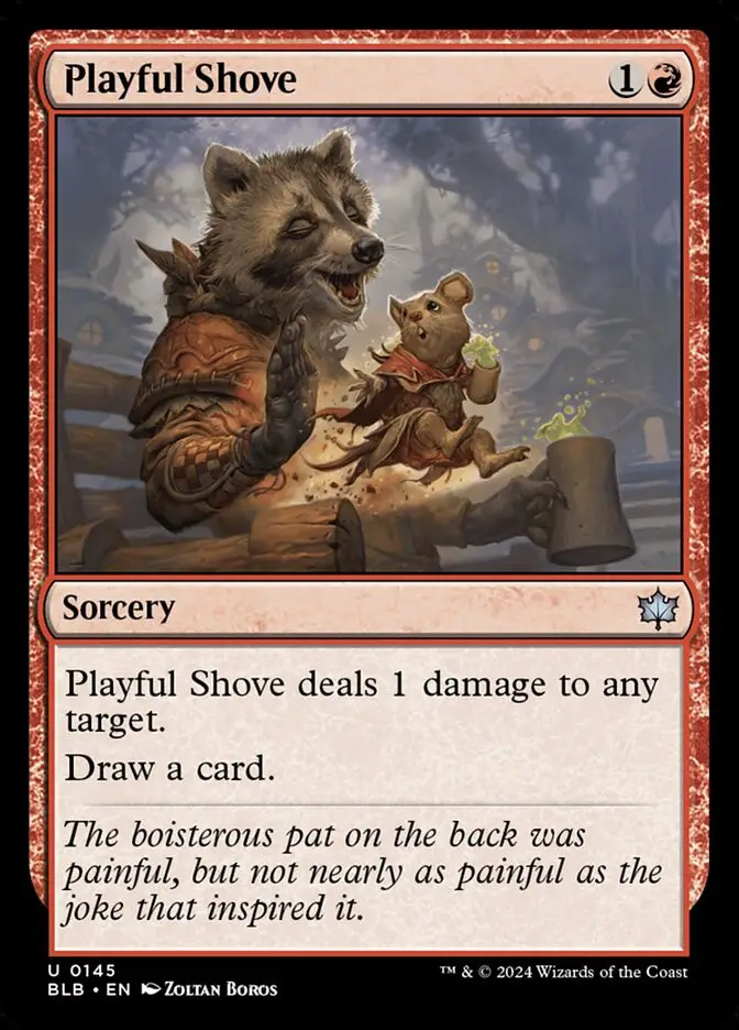 Playful Shove (Bloomburrow)