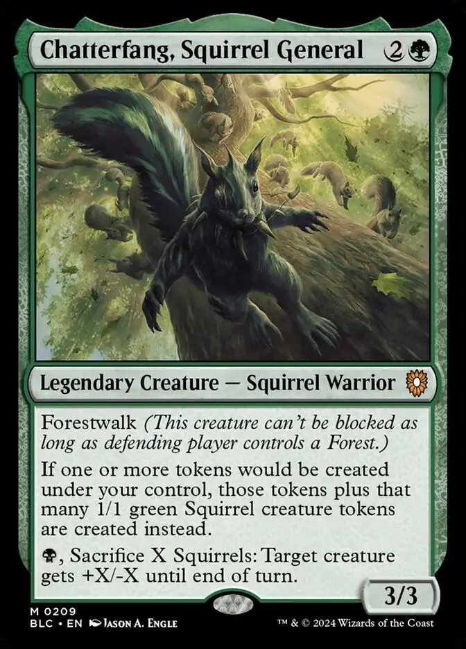 Chatterfang  Squirrel General (Bloomburrow Commander)