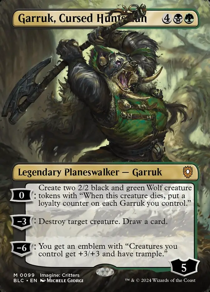 Garruk  Cursed Huntsman (Bloomburrow Commander)