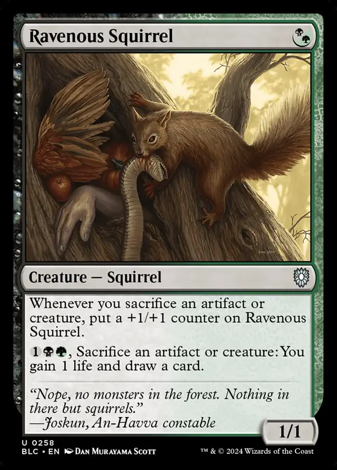 Ravenous Squirrel (Bloomburrow Commander)