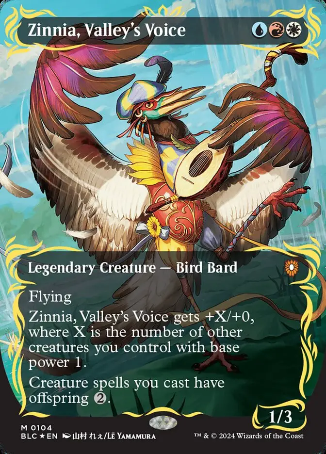 Zinnia  Valley s Voice (Bloomburrow Commander)