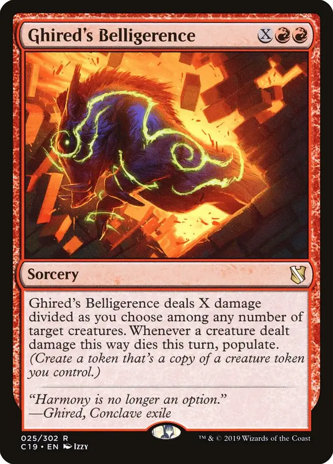 Ghired s Belligerence (Commander 2019)