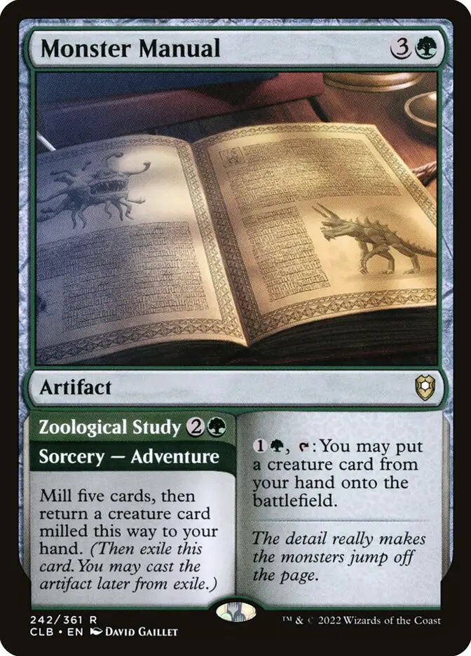 Monster Manual    Zoological Study (Commander Legends: Battle for Baldur