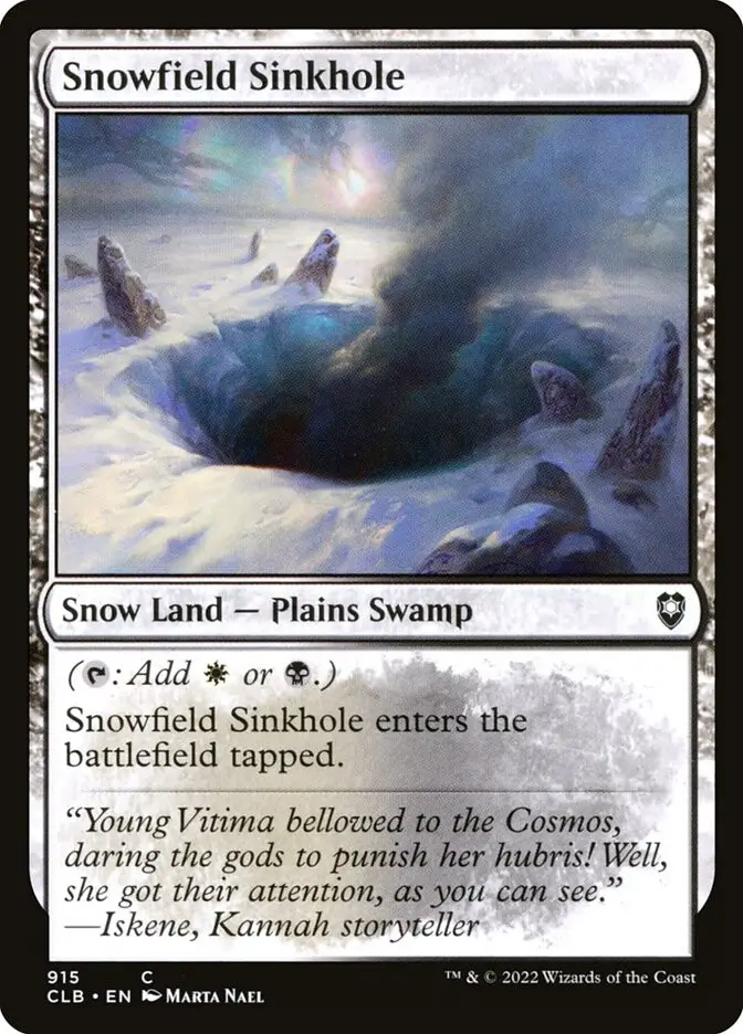 Snowfield Sinkhole (Commander Legends: Battle for Baldur