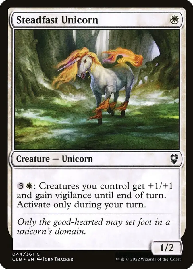 Steadfast Unicorn (Commander Legends: Battle for Baldur