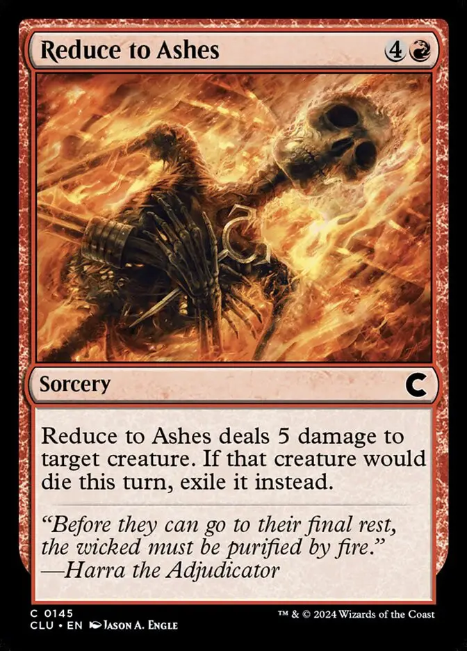 Reduce to Ashes • Sorcery (Ravnica: Clue Edition) MTG Assist