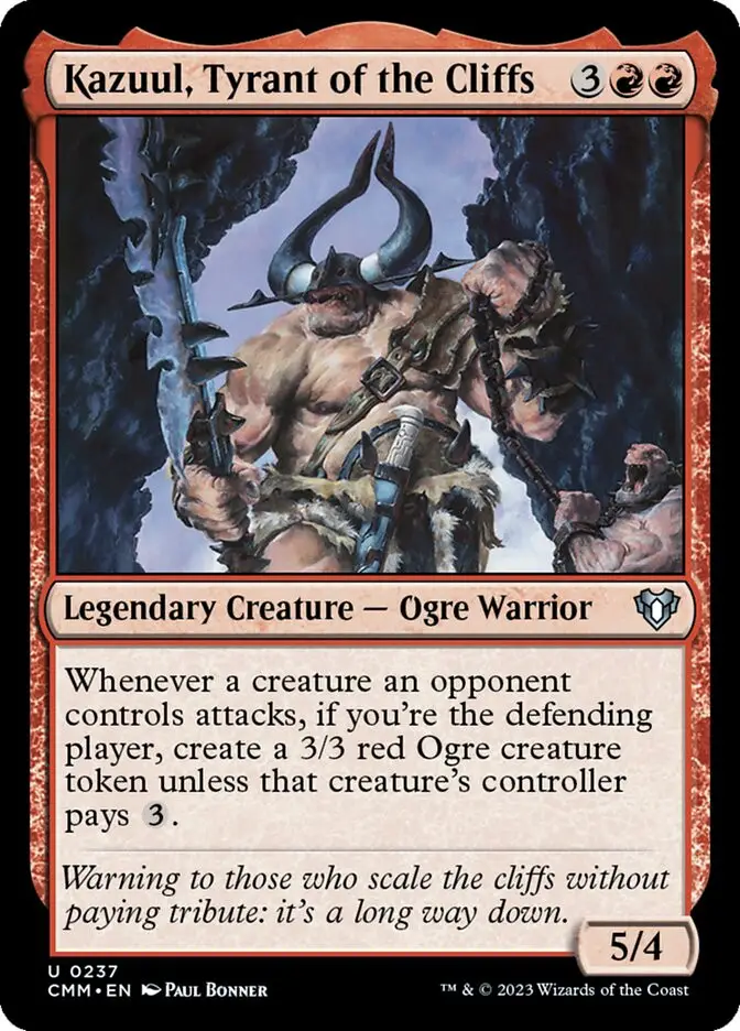 Kazuul  Tyrant of the Cliffs (Commander Masters)