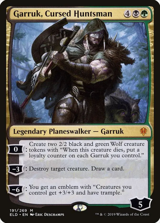 Garruk  Cursed Huntsman (Throne of Eldraine)