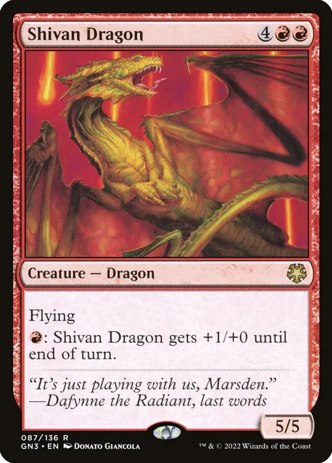 Shivan Dragon (Game Night: Free-for-All)
