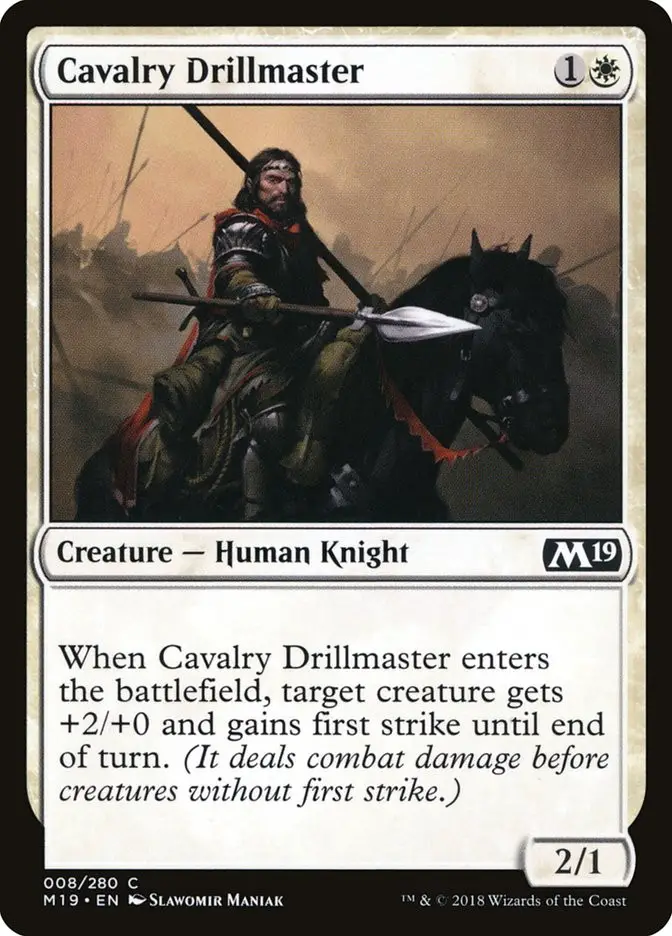 Cavalry Drillmaster (Core Set 2019)