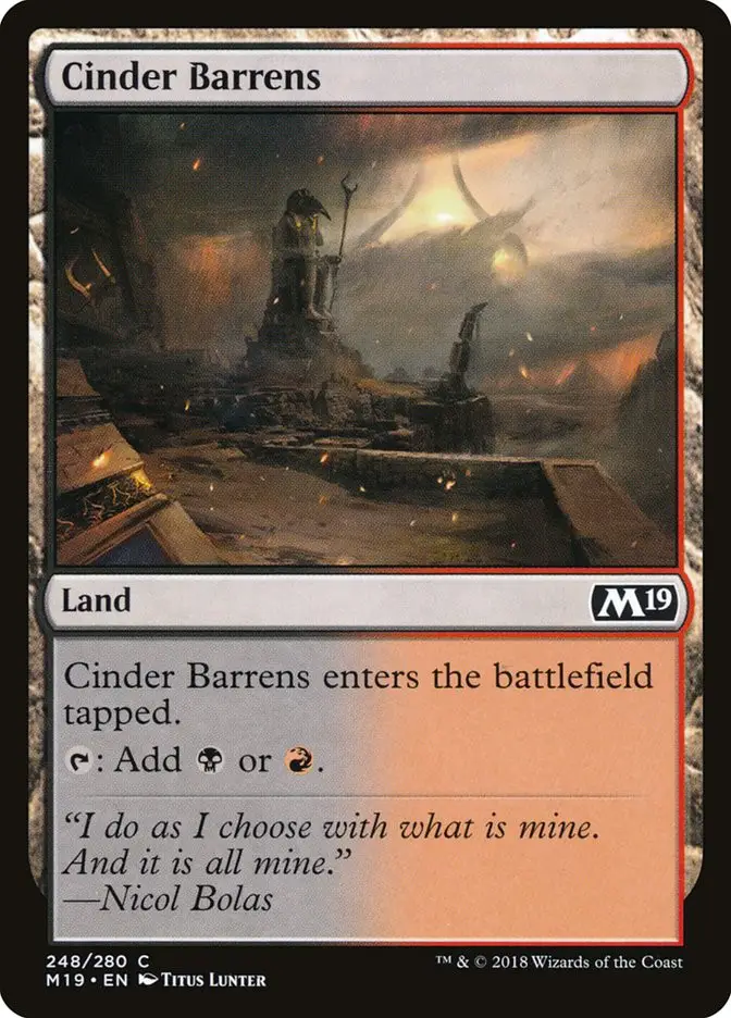 Cinder Barrens (Core Set 2019)