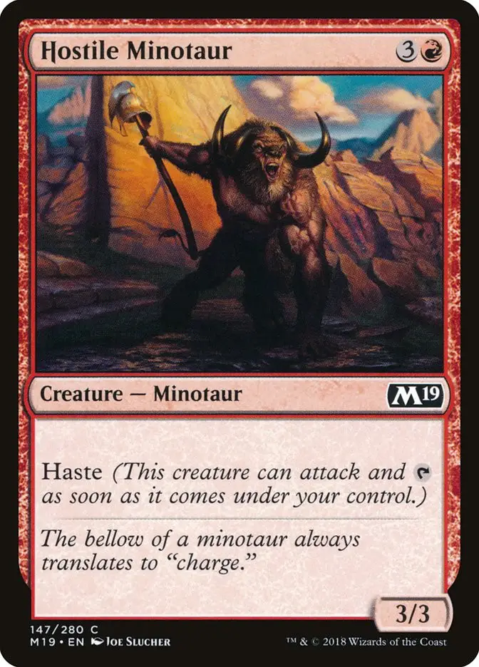 Hostile Minotaur (Core Set 2019)