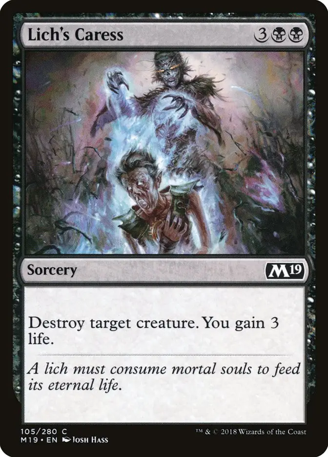 Lich s Caress (Core Set 2019)