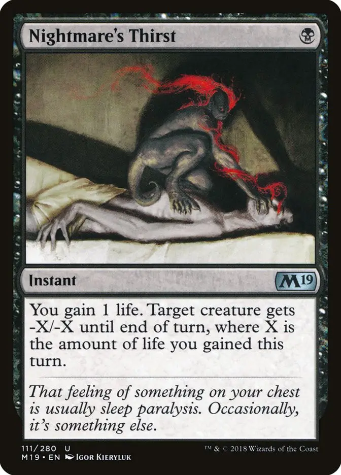 Nightmare s Thirst (Core Set 2019)