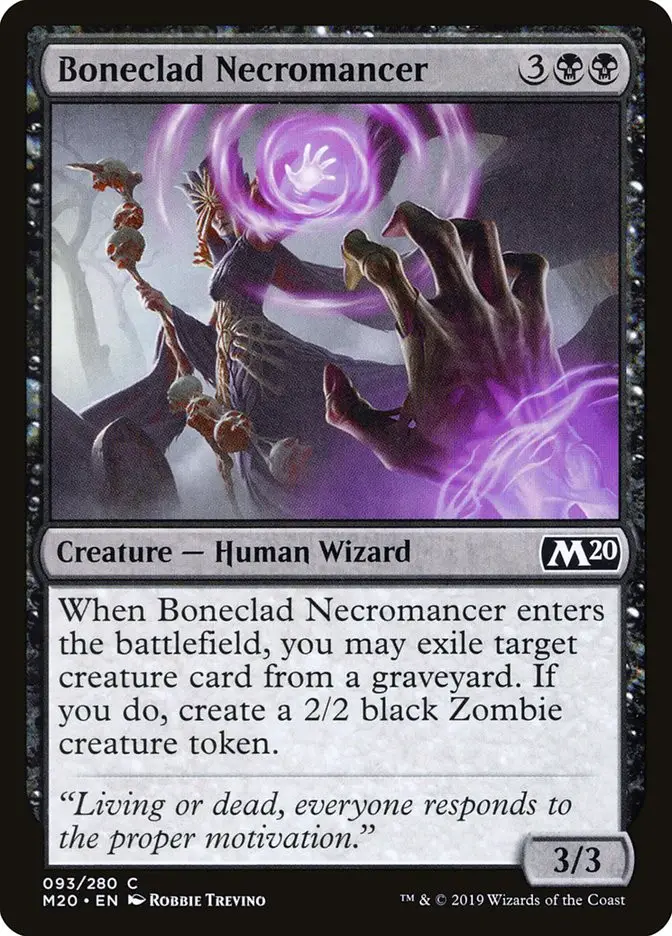 Boneclad Necromancer (Core Set 2020)