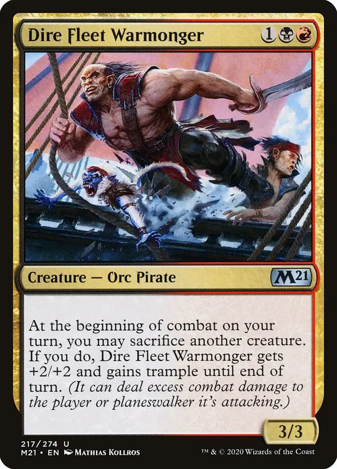 Dire Fleet Warmonger (Core Set 2021)
