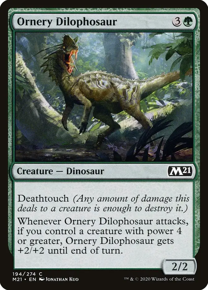 Ornery Dilophosaur (Core Set 2021)