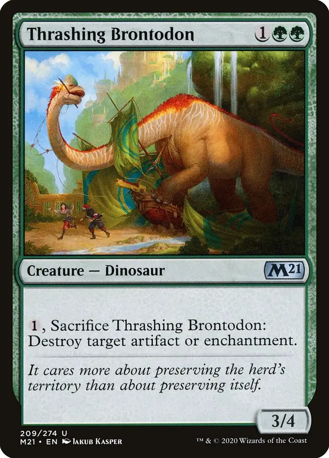 Thrashing Brontodon (Core Set 2021)