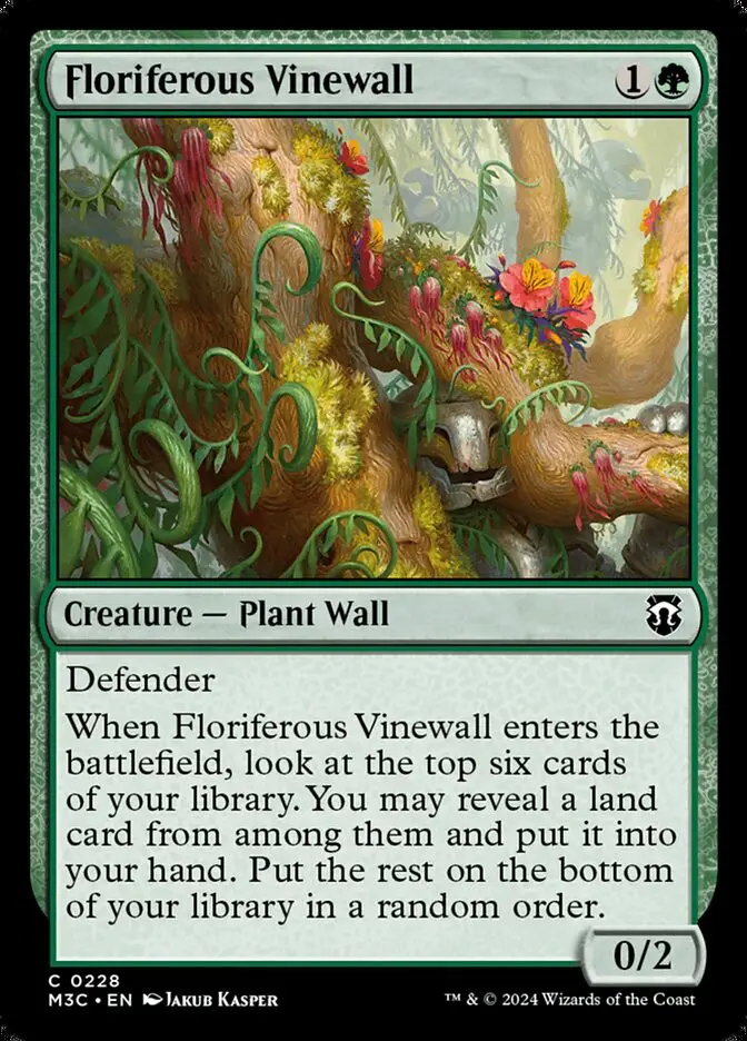 Floriferous Vinewall (Modern Horizons 3 Commander)