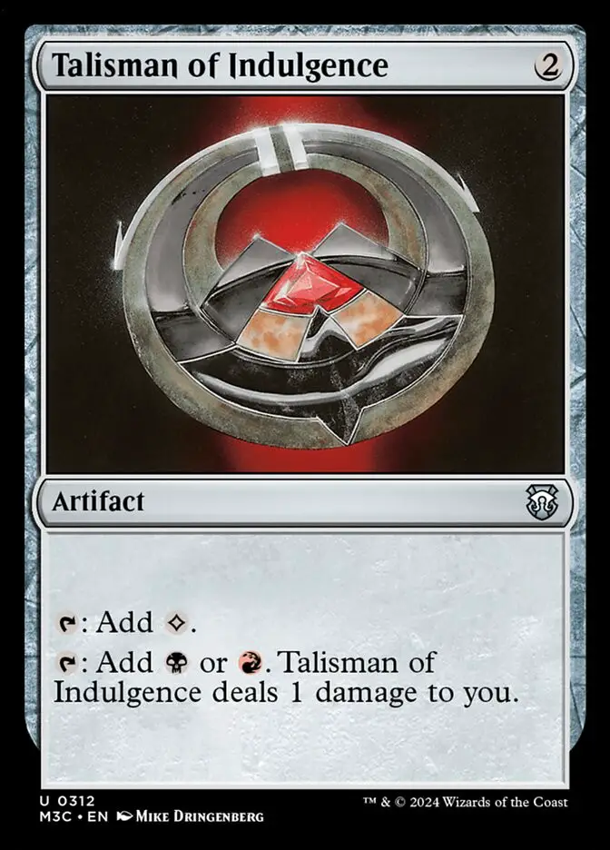 Talisman of Indulgence (Modern Horizons 3 Commander)