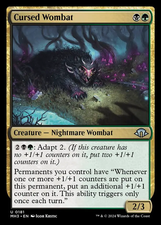 Cursed Wombat (Modern Horizons 3)