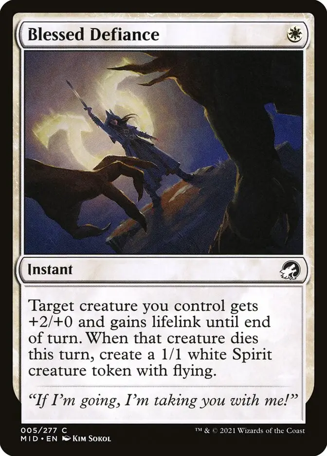 Blessed Defiance (Innistrad: Midnight Hunt)