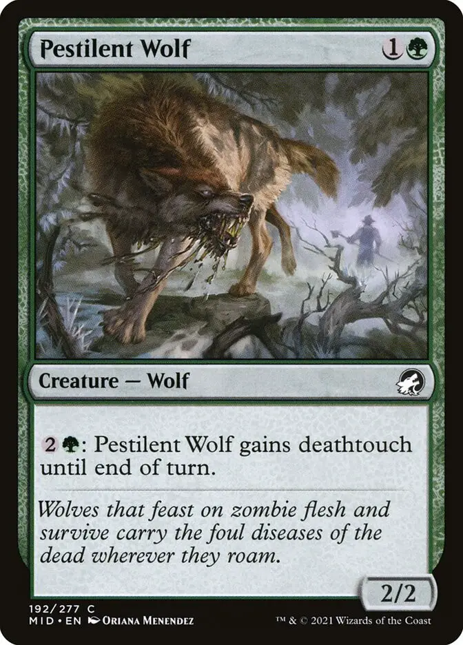 Pestilent Wolf (Innistrad: Midnight Hunt)