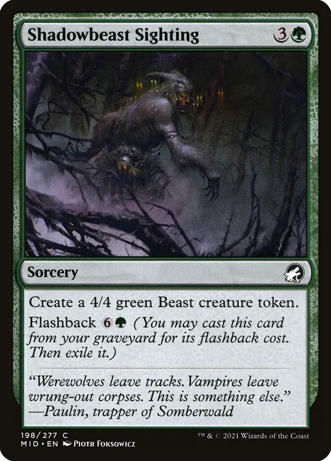 Shadowbeast Sighting (Innistrad: Midnight Hunt)
