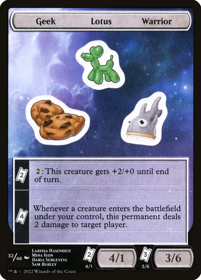 Geek Lotus Warrior (Unfinity Sticker Sheets)