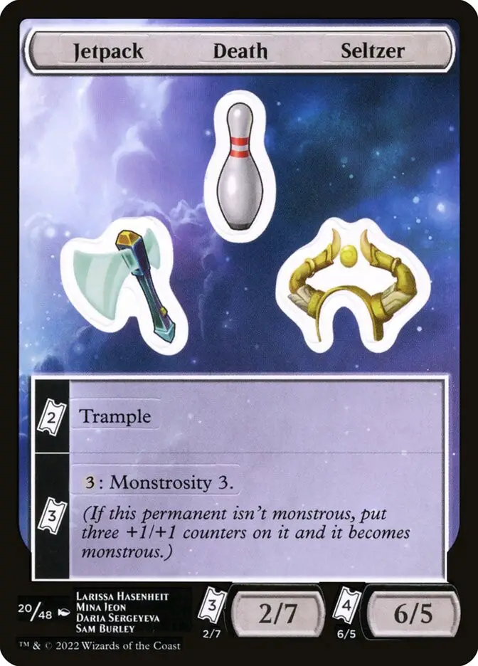 Jetpack Death Seltzer • Stickers (Unfinity Sticker Sheets) MTG Assist