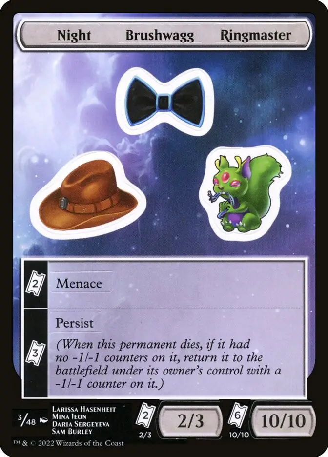 Night Brushwagg Ringmaster (Unfinity Sticker Sheets)