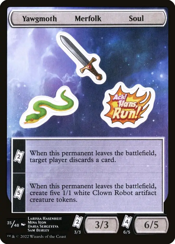 Yawgmoth Merfolk Soul (Unfinity Sticker Sheets)