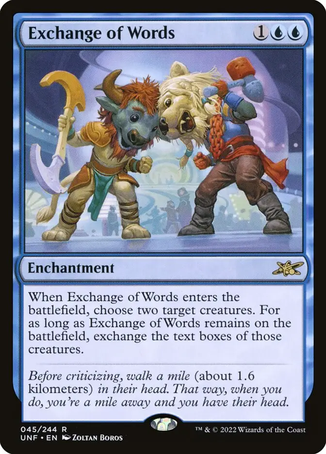Exchange of Words (Unfinity)