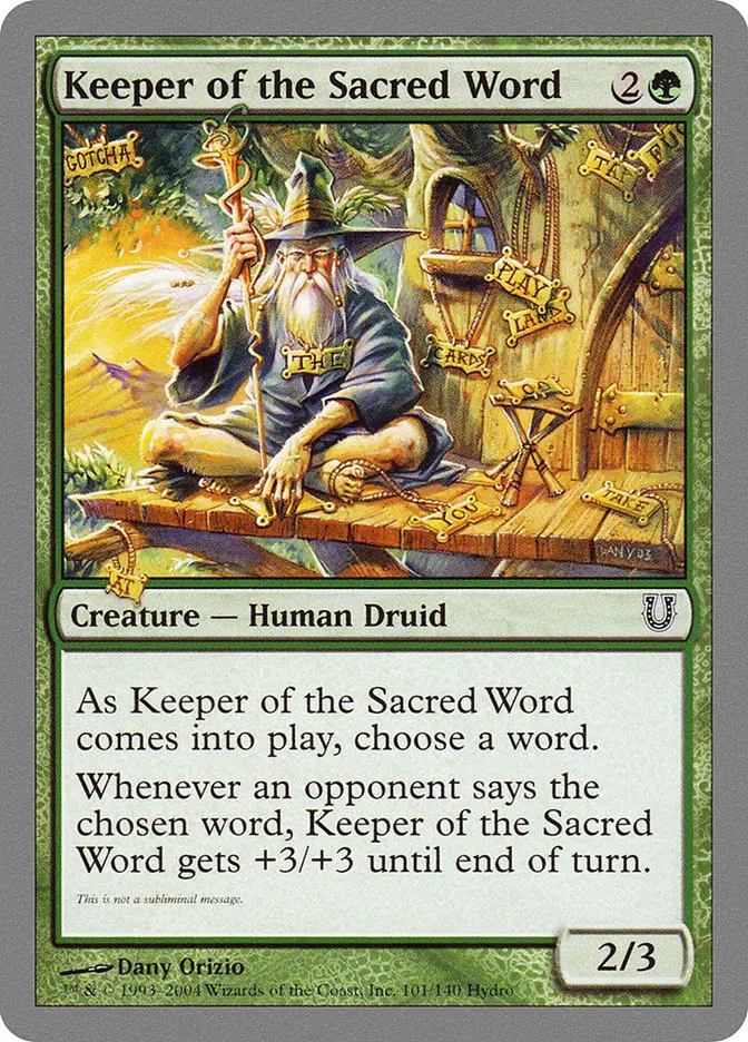 Keeper of the Sacred Word (Unhinged)