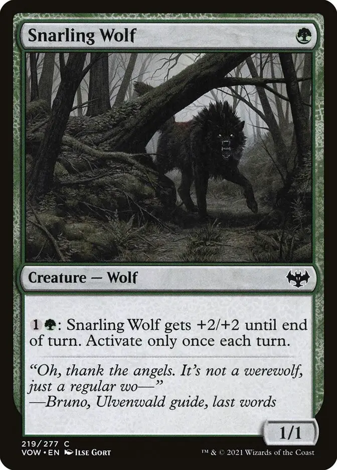 Snarling Wolf (Innistrad: Crimson Vow)